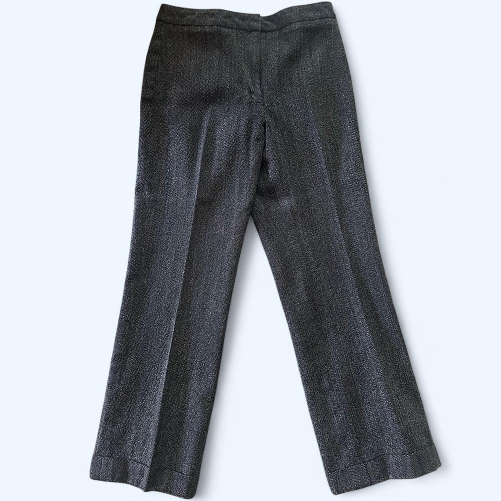 Vintage Black and Grey Ann Taylor Women’s Wool Tailored Pants/Trousers Size 4